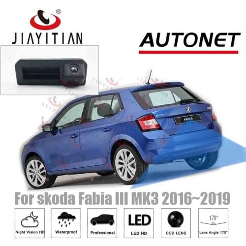 JIAYITIAN Trunk Handle camera For skoda Fabia 3 Fabia III NJ MK3 2016 2017 2018 2019 Reverse backup camera rear view camera CCD