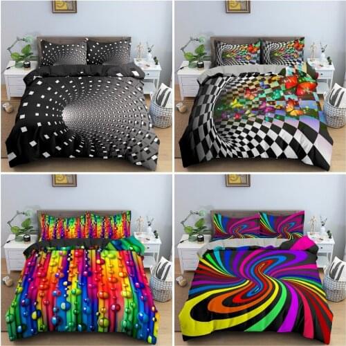 3D Print Bedding Set Queen King Size Duvet Cover Set Colorful Pattern Quilt/Comforter Cover Pillowcase Bedclothes Home Textiles