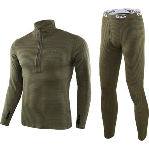 Motorcycle Thermal Underwear Set Quick Dry Stretch Men Thermo Underwear Running T-shirt Set Tight Long Tops & Pants M-3XL