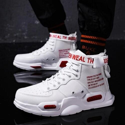 High-top Height Running Shoes for Men Sneakers Shoes Men Sport Shoes Sports Sneakers Boy White Scarpe Uomo Athletic Brands D-758