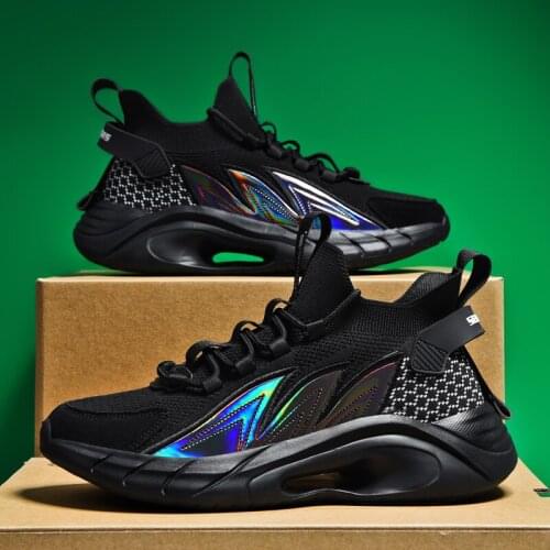Men Fashion Reflective Breathable Running Shoes Outdoor Sports Shoes Men Sneakers Men Sports Shoes Walking Casual Jogging Shoes