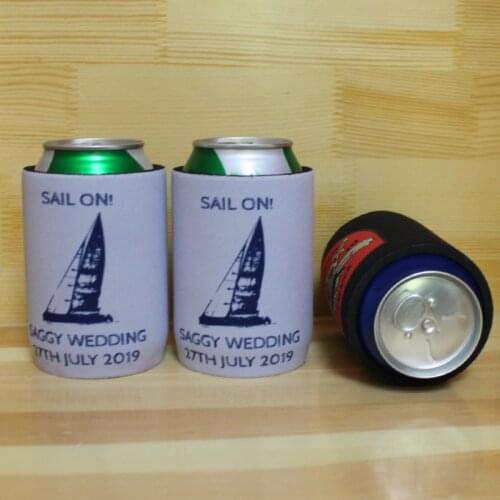 100pcs Print Your Logo Neoprene Beer Cooler Wedding Stubby Cooler Personalised Stubby Holders Stubbie For Business Beer Holder