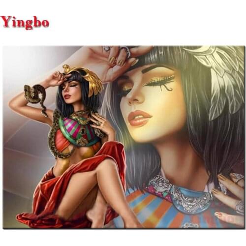 Square Round diamond painting Egyptian beauty snake diamond mosaic full layout embroidery diamond picture fantasy painting