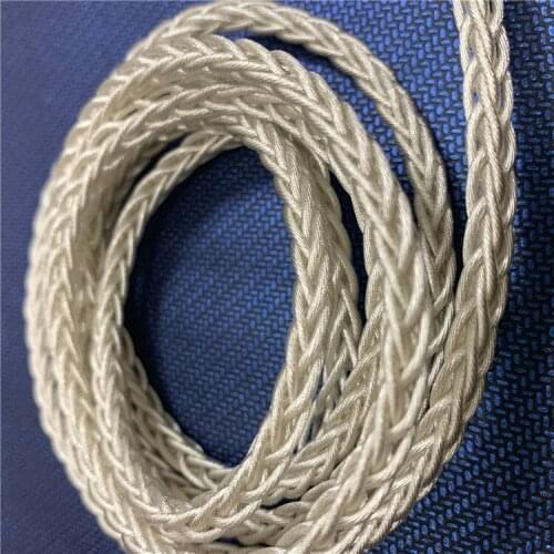 DIY Single crystal copper silver-plated copper wire 392 core 7N pure single crystal copper 8-strand braided silver-plated 5.5