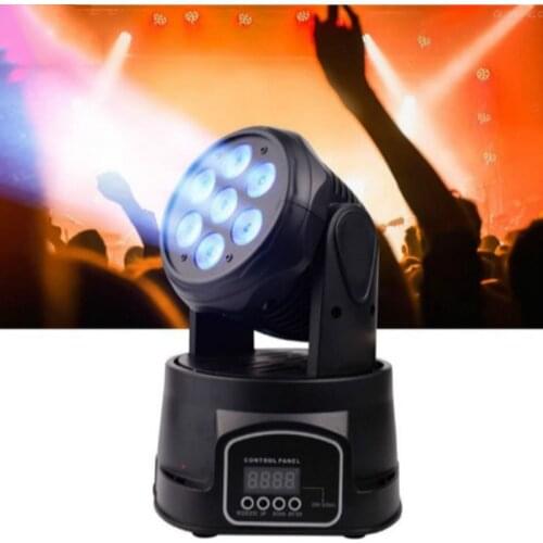 Mini DJ lights 7x12w RGBW led wash moving head light DMX512 Disco party lights Music ball wedding stage lighting beam projector