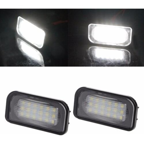 New 2 Pcs 18 LED SMD No Error License Plate Light For Benz W203 W211 W219 R171 Car Light Source