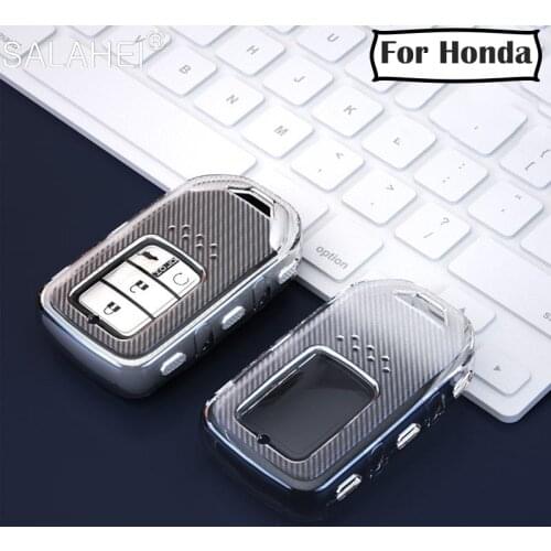 New Soft TPU Car Key Fob Pocket Cover Case For Honda Civic CR-V HR-V Accord Jade Crider Odyssey 2015 - 2018 Remote Protector