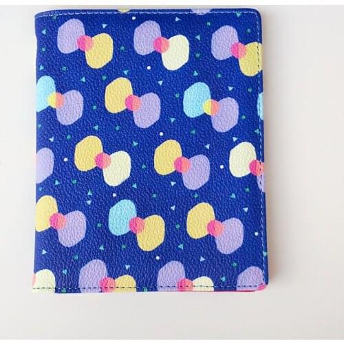 Purple Bowknot PU Leather Russian Passport Cover ID Card Money Case Fashion Designer Credit Card Holder Passport Holder