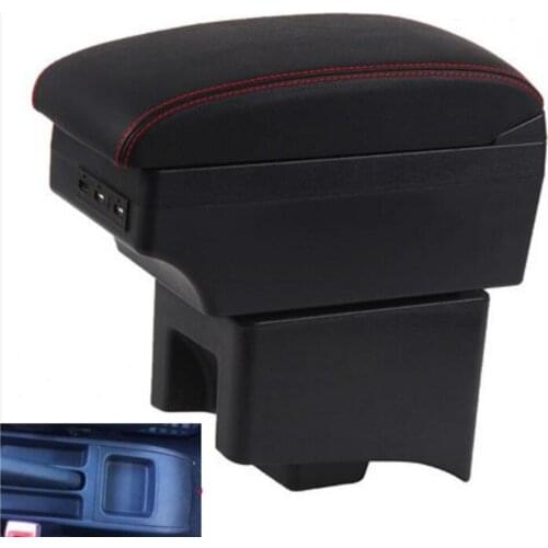 For Volkswagen polo armrest box universal car center console modification accessories double raised with USB