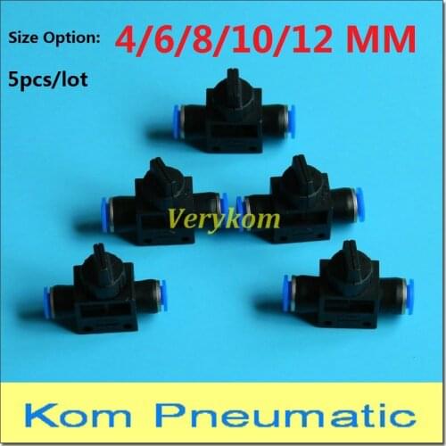 5pcs/lot HVFF PHV Hand Speed Control Pneumatic 6MM 8MM Tube Pipe Hose Quick Air Fitting Switch Valve HVFF-6 /8/10/12 Compressor
