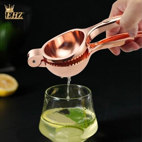 EHZ Lemon Squeezer Stainless Steel Plating Premium Heavy Duty Manual Kiwi Pitaya Citrus Juicer Kitchen Extractor Gadget