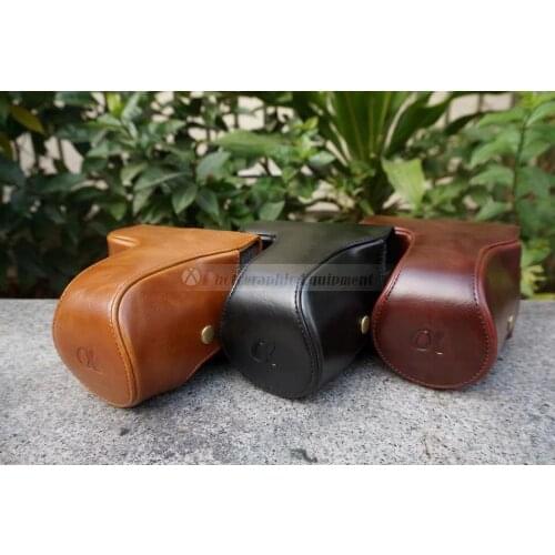 Camera Video Bag PU Case Shoulder Strap for Sony NEX-7 NEX7 NEX-F3 (Fit E-mount 18-55mm Lens)