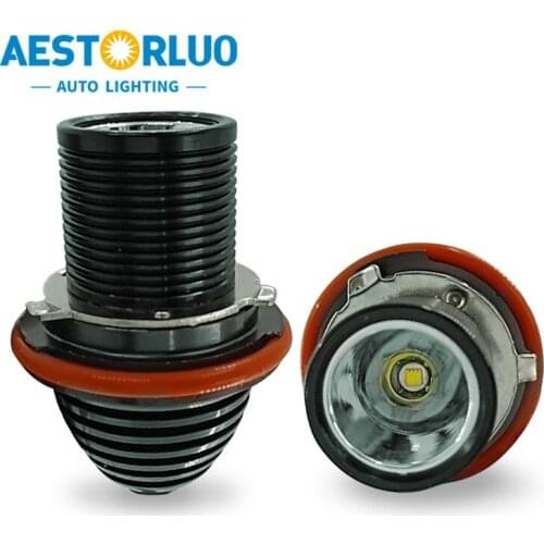 2pcs Factory Supply Canbus 20W E39 Angel Eyes Halo Ring LED Marker For BMW E87 E82 E88 E60 E61 E64 E65 E83 E53Touring White12V