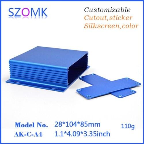 Szomk aluminum housing for electronics junction box (1 pcs) 28*104*85mm diy enclosure project case for gps tracker