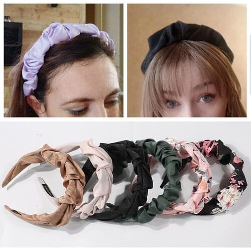 Vintage Wide Hair Hoop Girl Ponytail Elastic Twisted Headband Multipurpose Hair Accessories for Women TT@88
