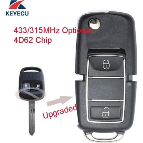 KEYECU Replacement Upgraded Flip Remote Car Key Fob 2 Button 315/433MHz Optional 4D62 for Subaru Impreza Forester Liberty