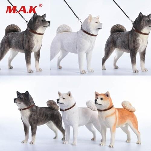 1/6 Scale Figure Scene Accessories Working Dog Model Japanese Akita Jxk007 A/B/C With Collar Anime Statue Model for 12'' Action