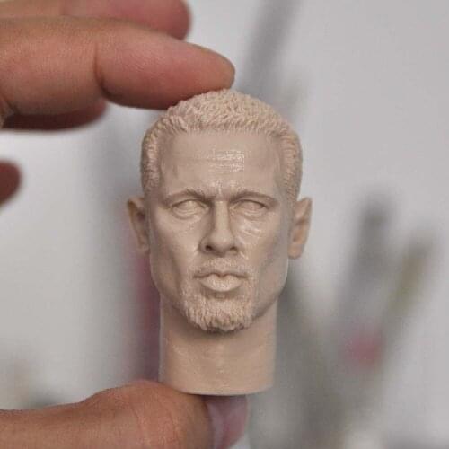1/6 Male Brad Pitt tough guy head sculpture model for 12 inch action figure accessories
