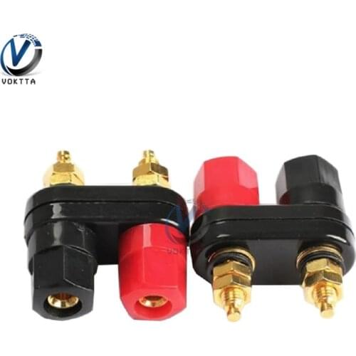 2Pcs/Lot 4MM Banana Plug Connecter Gold Plate Binding Post in Wire Connectors Speakern Terminal