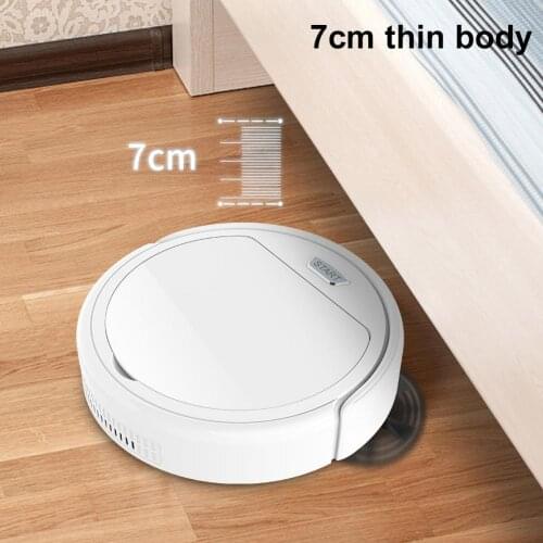 3 in 1 Rechargeable Automatic Mute Smart Sweeper Cleaner Suction Dust Remover Long Standby Time Easy to Operate Rechargeable