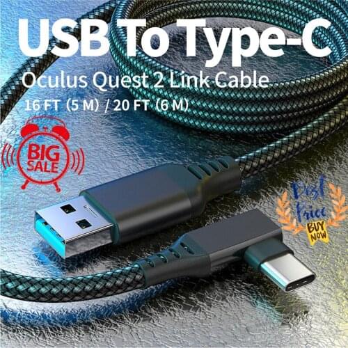 5M Data Line For Oculus Quest 2 Link Headset USB 3.0 Type C Data Charging Cable Transfer Type-C To USB Cord VR Accessories