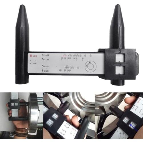 80% 2021 Hot Sell Universal 4 5 6 8 Holes Lug Car Wheel Bolt Rim Pattern Measuring PCD Gauge Tool