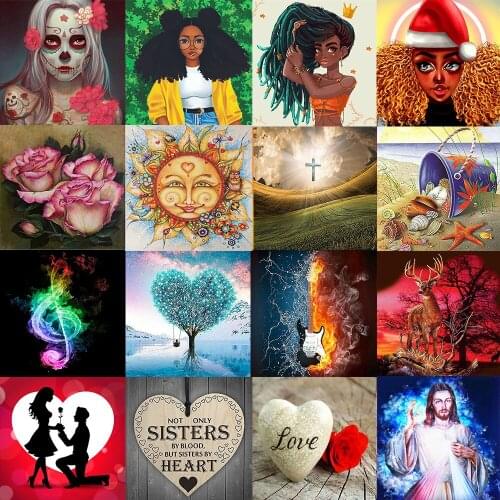 3D DIY Diamond Painting Cross Stitch kit landscape Diamond Embroidery Flowers Love tree pattern Mosaic Diamond Home Decor gift