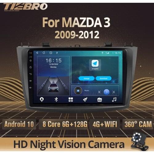 2DIN Android 10.0 Car Radio For MAZDA 3 2009-2012 Stereo Receiver GPS Navigation Auto Radio Stereo DSP Car Multimedia Player IGO