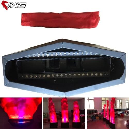 Free Shipping 1.8M Fake Fire Flame Stage Lights 36pcs Led Cloth Silk Flame Lighting For Party KTV Bar Holiday