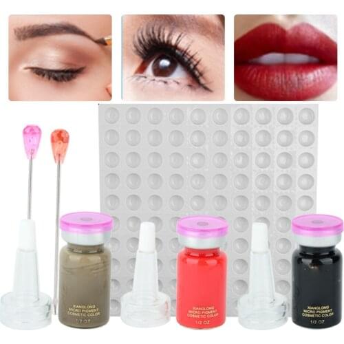 Safe Durable Professional Tattoo Tools Set Stirring Stick Disposable Pigment Tray Palette Tattoo Inks Set For Body Beauty Tattoo