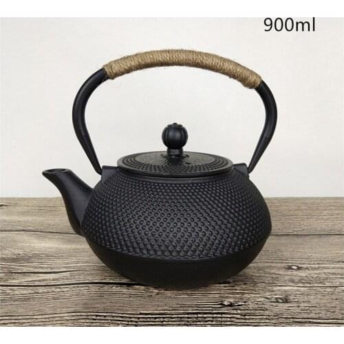 Cast Iron Teapot Boling Water Making Tea Pots Household Tea Kettle Tetsubin Black Classic Style Japanese Iron Bottle