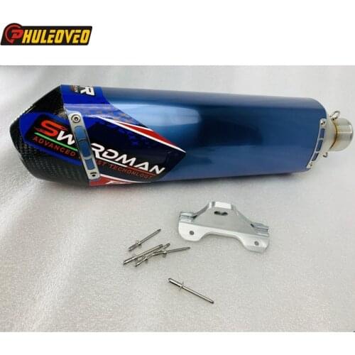 Customized ID:38mm/48mm/50mm/51mm/54mm/57mm/61mm/63mm/65mm/67mm/70mm L:475mm Motorcycle Exhaust Muffler Escape for KTM Yamaha