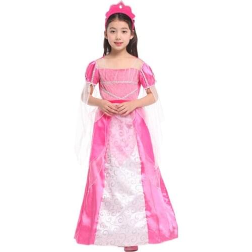 Fantasia Girls Fairy Princess Peach Costume Halloween Purim Carnival Christmas New Year Fancy Party Dress