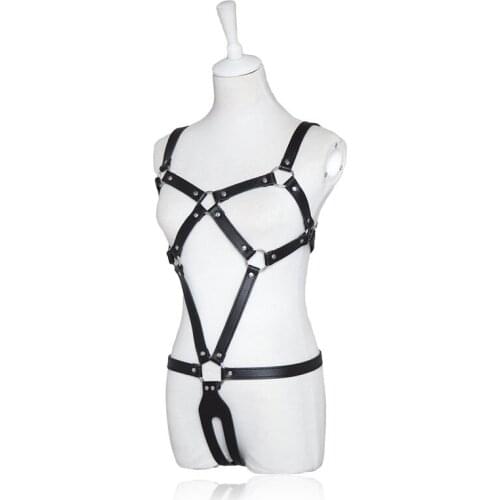 Leather bondage lingerie adult games chastity clothes slave bdsm restraints erotic sex toys for coupls women fetish