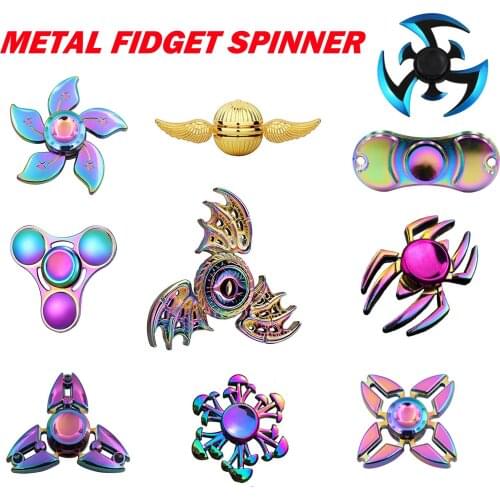 Colorful Metal Alloy Fidget Spinner R188 Smooth Bearing Mute Rainbow Hand Spinner stress reliever Toys For Children Adult Gifts