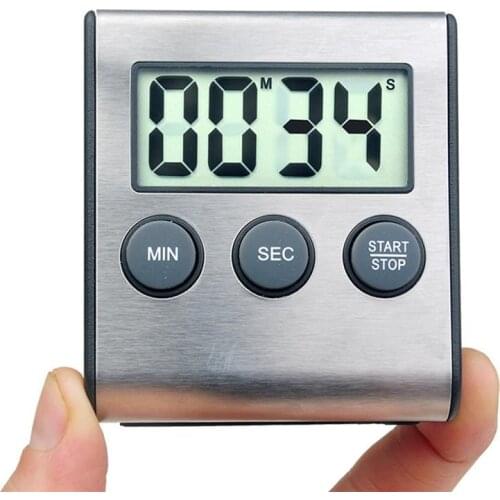 Kitchen Digital Timer Minute Second Timer LCD Digital Screen Alarm Clock Cooking Count Up Countdown Stopwatch Sport Accessories