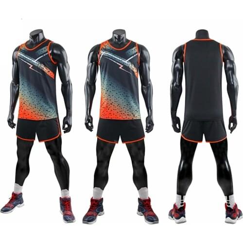 Men Kids Running Sets Track and field Competition Sportswear Women Running suit Marathon Clothes Vest+Shorts