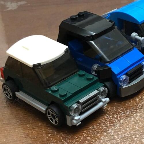 Set sale MOC Bricks Racing car Bus Beetle Camper Van DIY Action Figures Educational building blocks Toys for children gifts