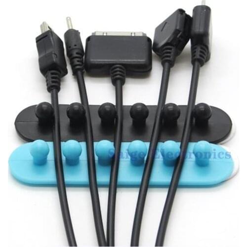 Plastic Wall Adhesive Electric Wire Cable Management Plug Holder Cord Organizer