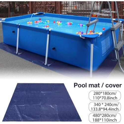 2.8x1.8M/3.4x2.4M/4.8x2.8M Swimming Pool Cover Dustproof Rectangular Pool Cover Waterproof Ground Mat For Outdoor Garden