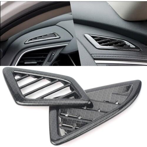 Dashboard AC Air Vent Outlet Trim For Honda Civic 2016 2017 Auto Car Carbon Fiber Styling ABS Plastic