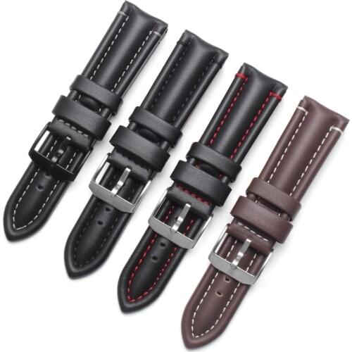 BRETA Genuine leather watch band Men 24mm watch strap for 6251/6257/6501/9241/9247/0302/0321/BO-3050/8840 for Luminox