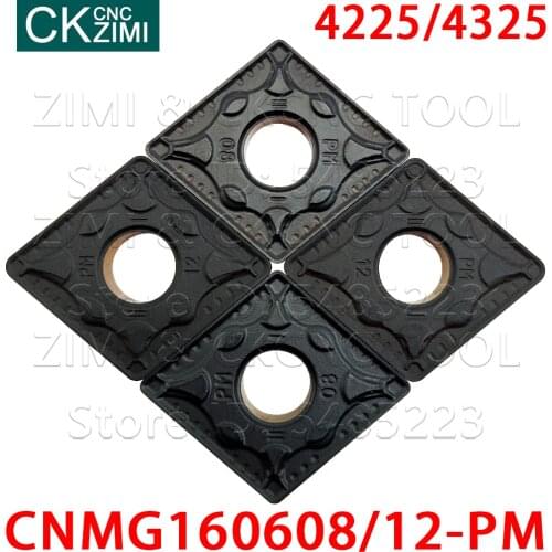 CNMG160608-PM 4225 CNMG160612-PM 4325 Carbide inserts External Turning Cutting Tools CNC metal Lathe cutter tools CNMG for steel