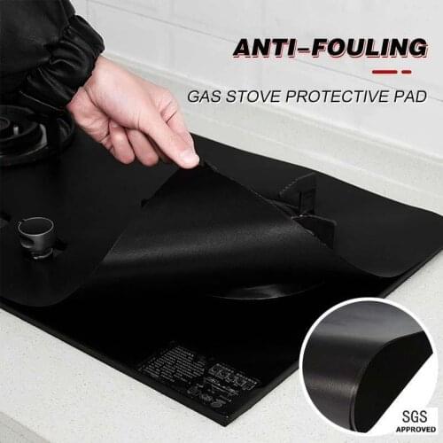 1/4PCS Gas Stove Protectors Non-stick Reusable Gas Stovetop Burner Liner Heat Resistant Gas Cover Kitchen Cookware Accessories