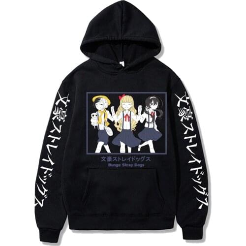 Bungo Stray Dogs Female Women Hoodies Autumn Casual Pullover Harajuku Friend Printed Mens Hoodie Streetwear Casual Sweatshirts