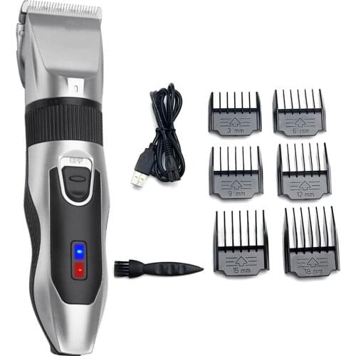 USB Electric Pet Hair Clipper Cordless Pet Hair Shaver Trimmer Cutting Machine With 6 Limit Combs For Various Kinds Of Pet Hairs