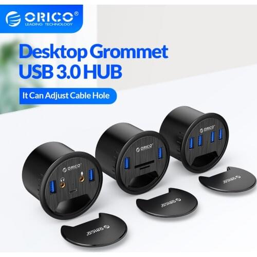ORICO 2/4U1C USB HUB 3.0 3 0 HUB USB ladron Multiple C adapter Desktop Grommet splitter usb multi several ports 4 Ports