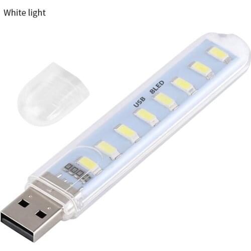 USB Night Light Portable Light 3000K 7000K Transparent USB Lamp for Computer Laptop White Light Led-lampe 5 V Power