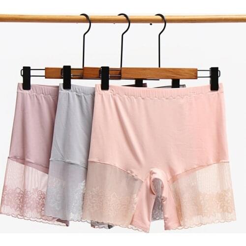 Women Shorts Large Sizes Lace Cotton Safety Short Pants Anti Rub Under The Skirt Soft Summer Leggings New Plus Sizes 4XL 5XL