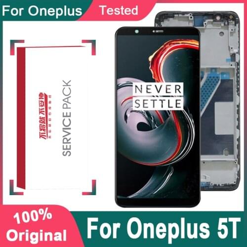 Original 6.01" For OnePlus 5T LCD Display Touch Screen Assembly Replacement For OnePlus 5T A5010 LCD Display Screen Module